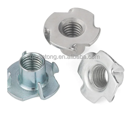 Wholesale DIN1624 4-Pronged Insert T Nut 304 Stainless Steel Four Claw Tee Nut