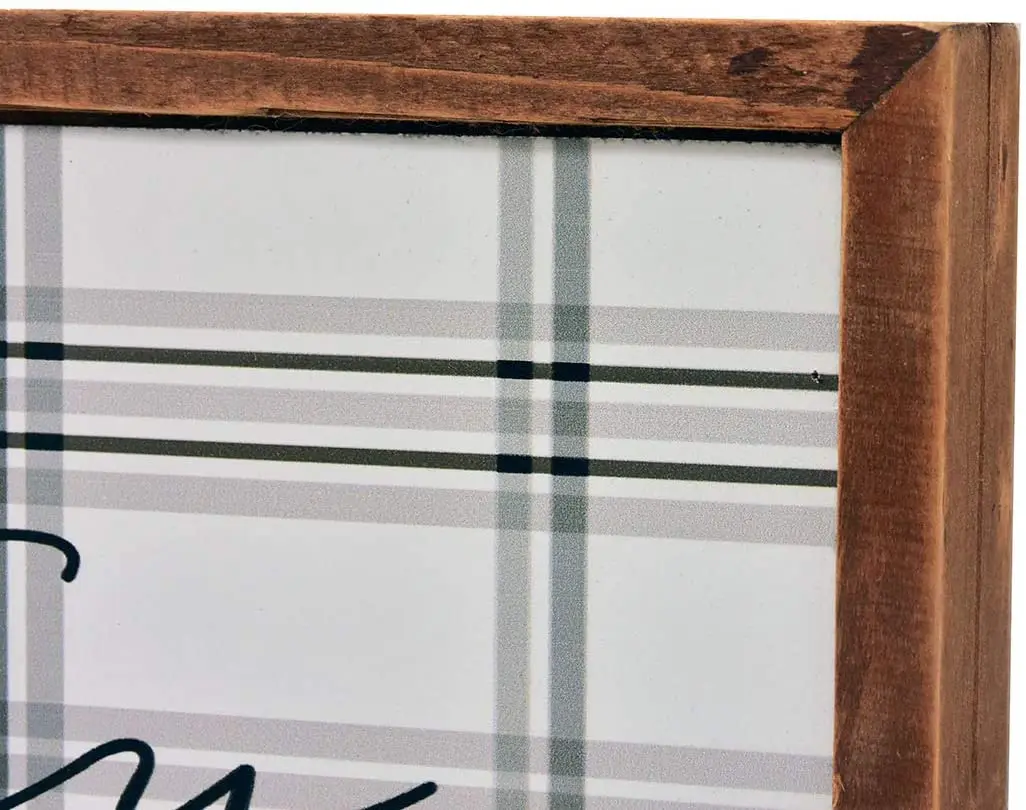 Word Rustic Wooden Farmhouse Wall  Home Wood Framed Family Sign