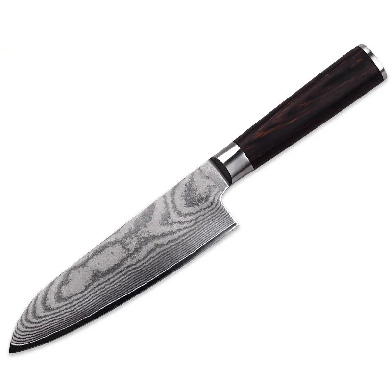 4 Pcs Professional supplier high-end pakka wood carbon steel damascus steel AUS 10 steel knife set