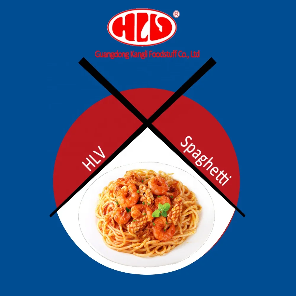 HLV Premium Quality durum wheat semolina Buck Wheat Spaghetti Bulk Italian Spaghetti Ketchup Beef Dried Spaghetti Pasta 500g