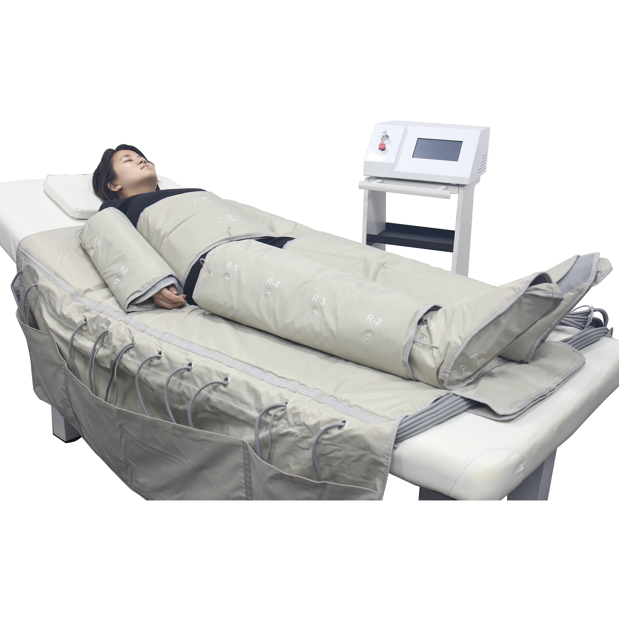 SA-035B 20 airbags air massage lymphatic drainage pressotherapy body slimming machine with far infrared blanket presoterapia