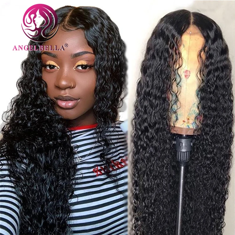 AngelBella Full Lace Wigs With Baby Hair 360 Lace Wigs Vendor Deep Wave 13x4 Lace Front Human Hair Wigs