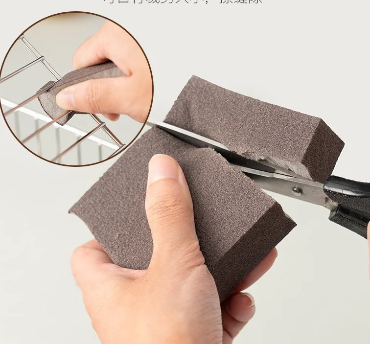 Kitchen Scouring Pad Cleaning Dishes Washing Pot Emery sponge Double-sided Sponge Block Daily Necessities Dishwashing Sponge_3