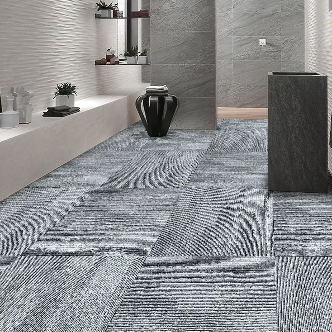 New Design Modular Comfortable 100% Polypropylene PVC backing Office Floor 50x50 Square Carpet Commercial Carpet Tile