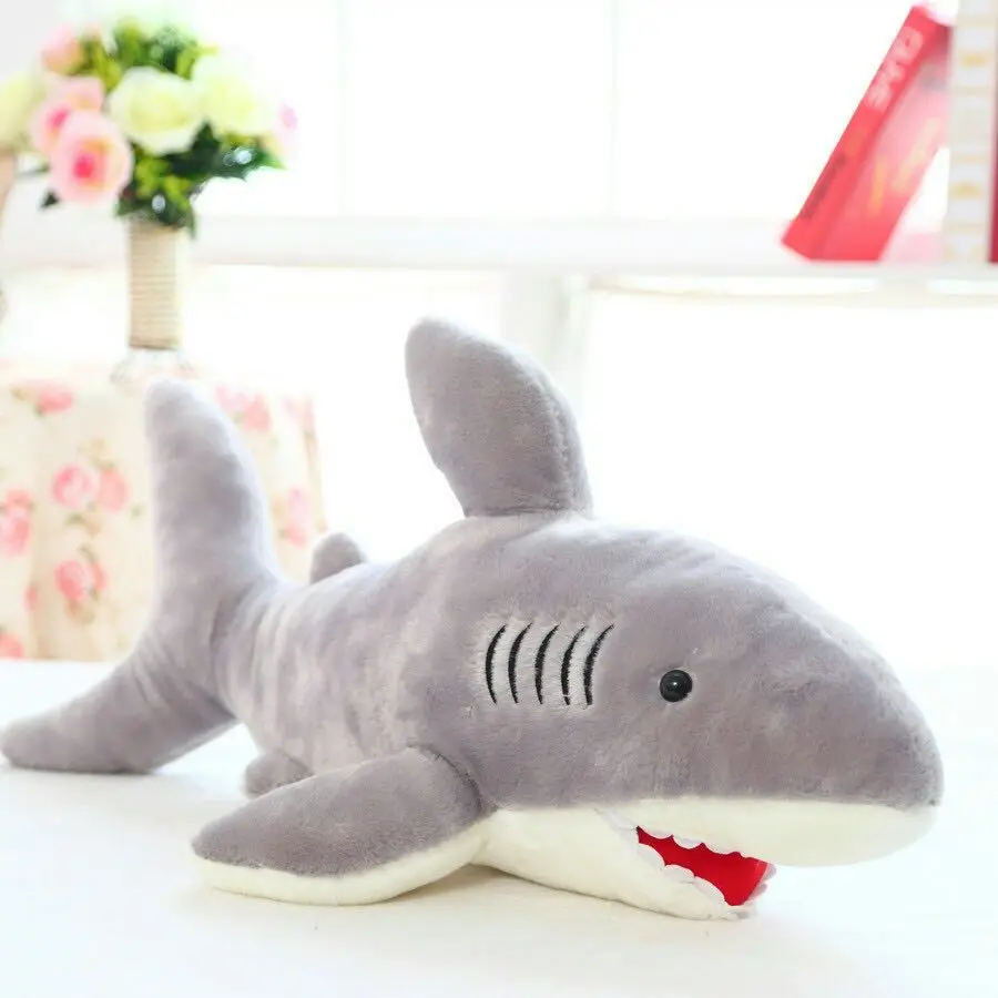 New Design Creative Shark Stuffed Animals Soft Toy Pillows Cute Bedroom Sofa Decorated Shark Plush Toy