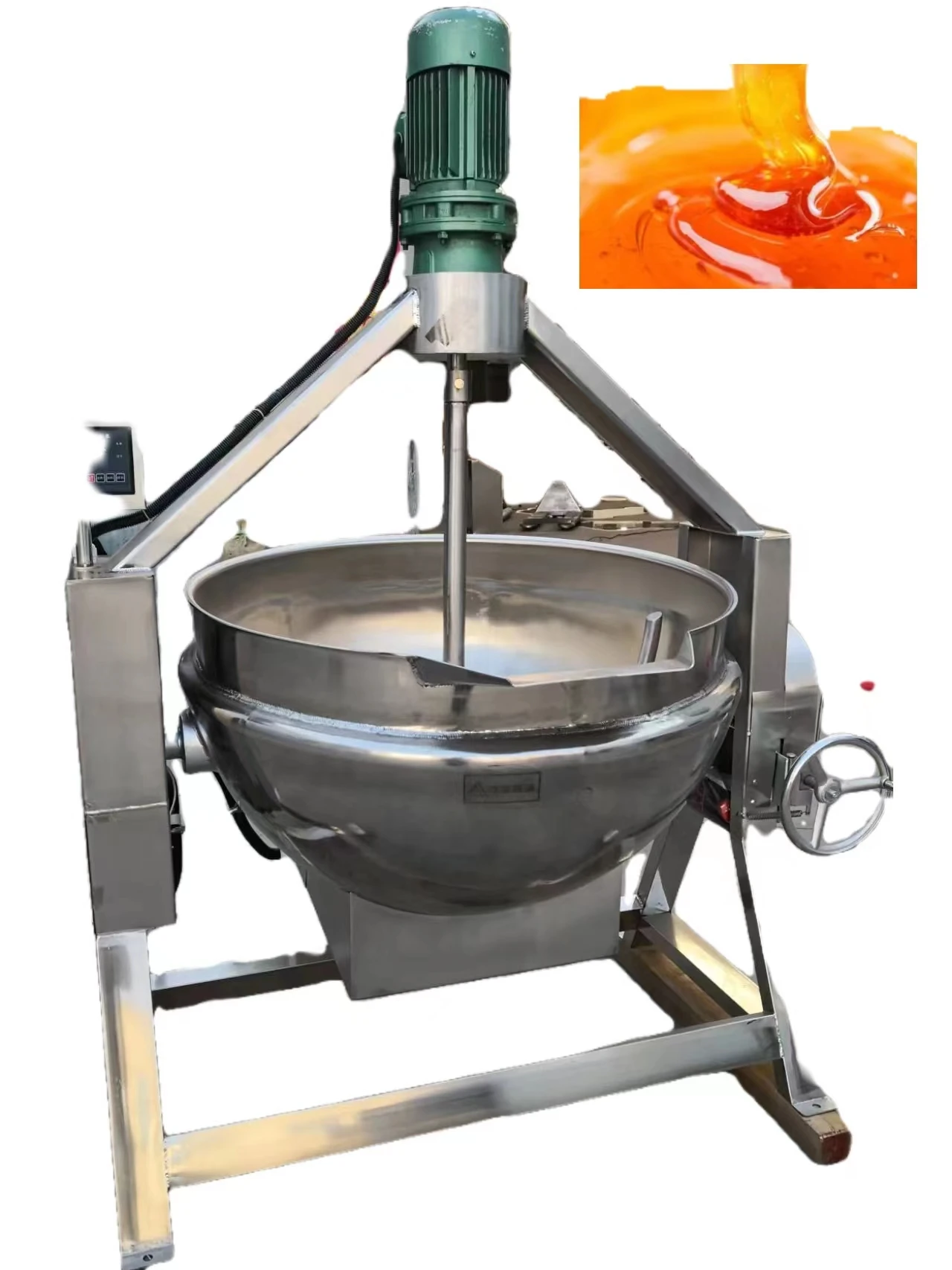 Stainless steel tilting/fixed double layer cooking pot /sugar melting machine