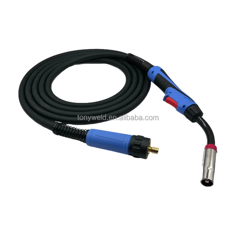 500A Air Cooled MIG CO2 Welding Torch 61GD Welding Gun With Euro Connector