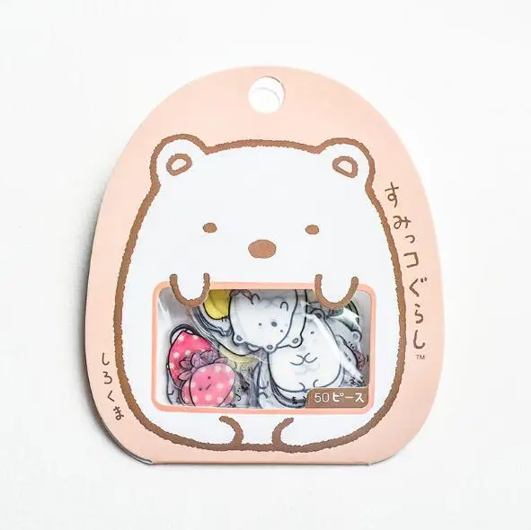 50 шт./пакет Kawaii из прозрачного ПВХ с изображением героев мульфильмов дневник наклейка канцелярские 2021051715