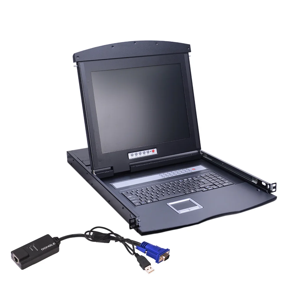 Support Multiple Operating Systems 1920x1200@60HZ CAT5 16 Port LCD KVM Console Switch
