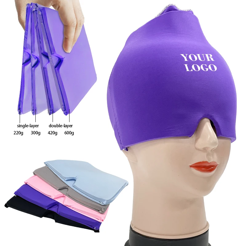wholesale relief mask ice migraine pain relief hat eye mask washable gel hot cold therapy headache and migraine relief cap