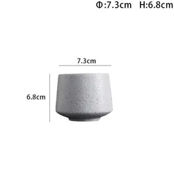 JIXI Japanese Style Big Capacity Ceramic Tea Cup Porcelain Teacups Chinese Kung Fu Cup