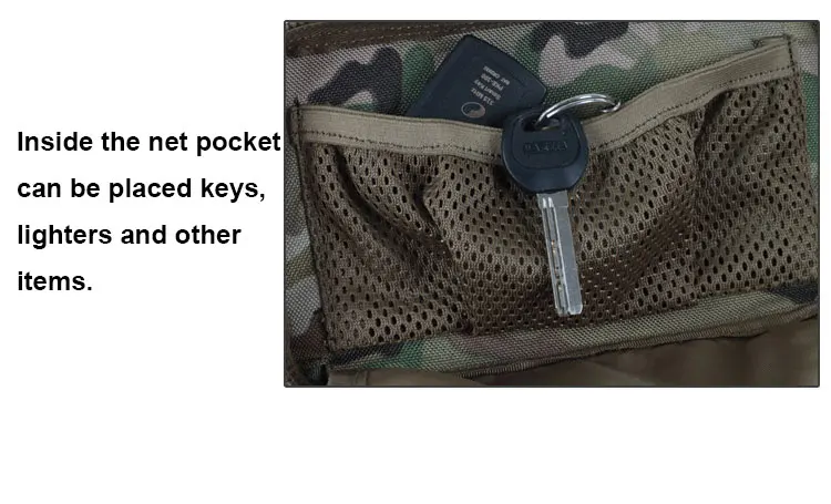 Outdoor Tactical Camouflage Clutch Bag 1000D DuPont Waterproof Clutter Storage Tote with casual coin wallet storage pouch