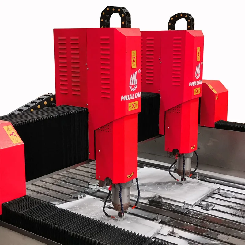Оптовая продажа из Китая HUALONG; Лидер продаж stonemachinery HLSD-2030-2 Двойные головки станка с ЧПУ гравировальный станок для мрамора и