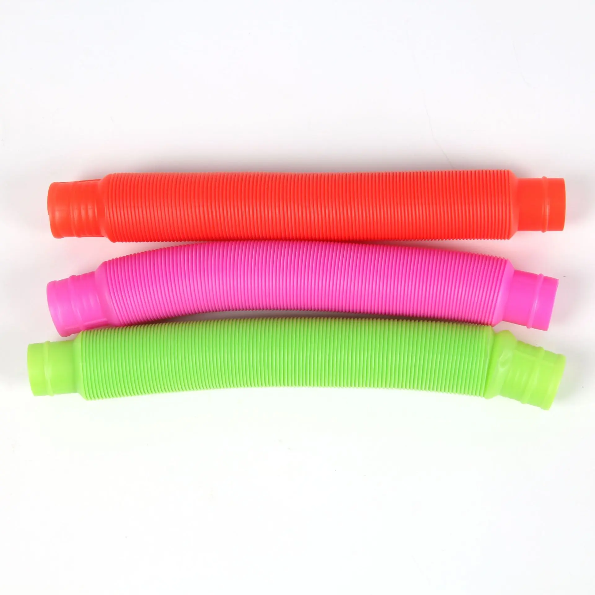  Kids Plastic Stretch Toy Fidgets Pipe Autism Sensory Tubes Adult Colorful Stress Relief Fidget