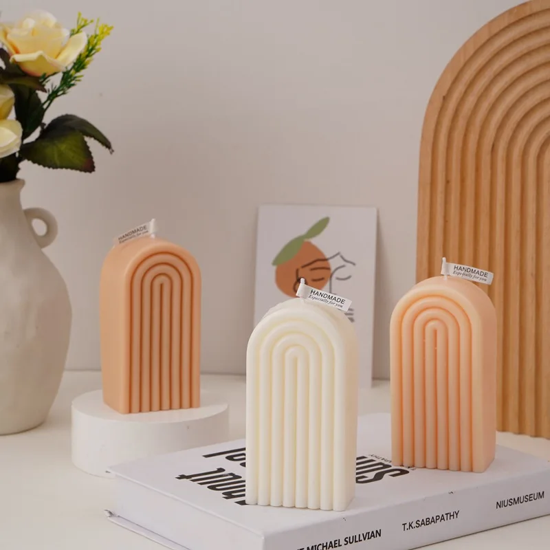 Creative Aroma Handmade Geometric Arch Candle Soy Wax Scented Candle
