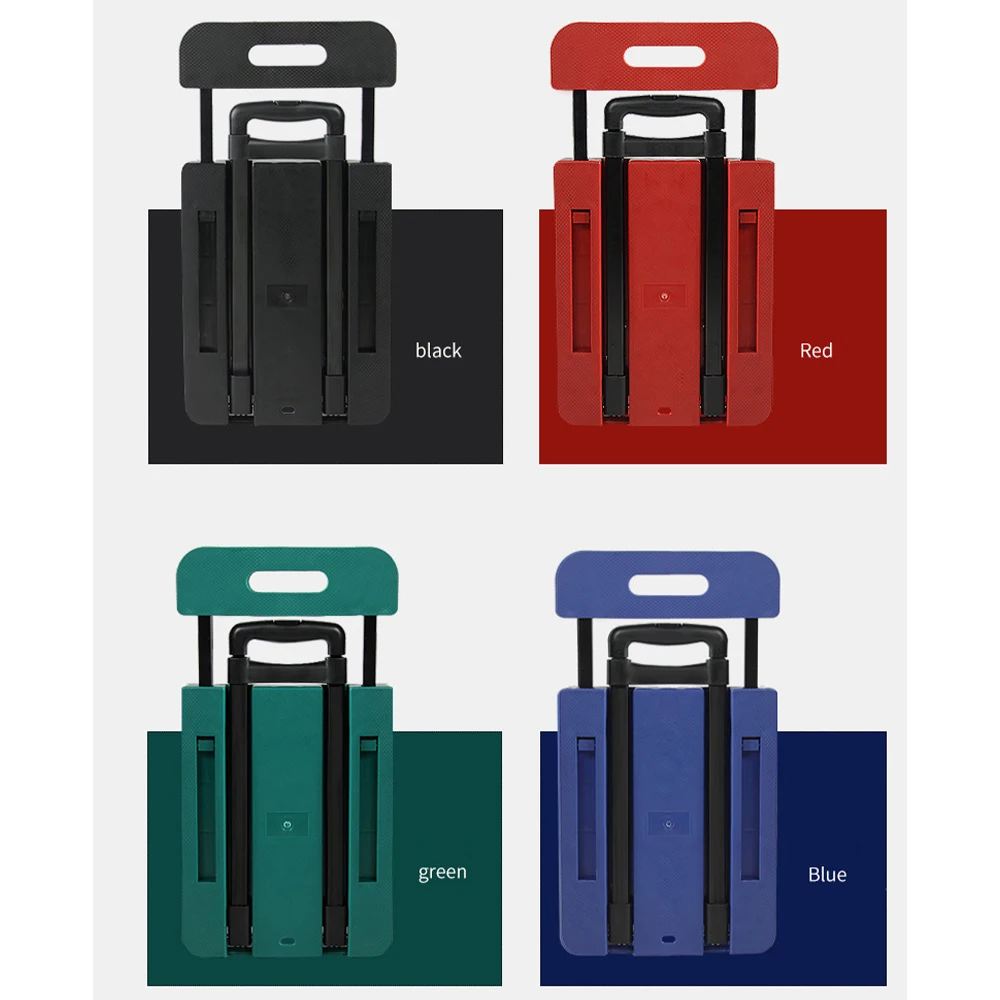 DYSC Outdoors Heavy Duty Retractable Dolly Warehouse Truck Luggage Cart Transport Hand Cart Folding Platform Trolley