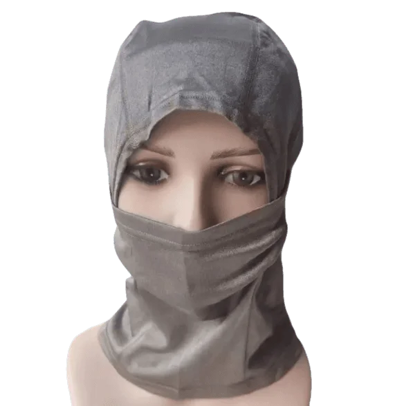 Anti Radiation Silver Fiber Fabric Head Face Mask Veil for EMF Protection