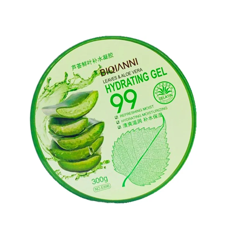 Hot Popular Product BIQIANNI   Aloe Vera Leaves Towel Gourd and Fruit Tree Hydrating Moisturizing Gel