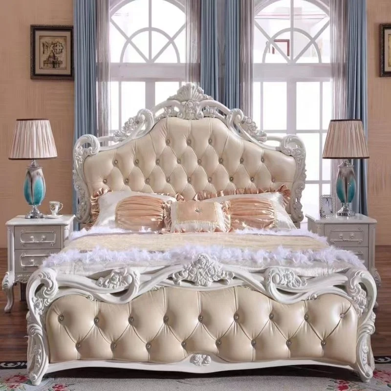 Court style bedroom sets furniture luxury king size bed queen size bed