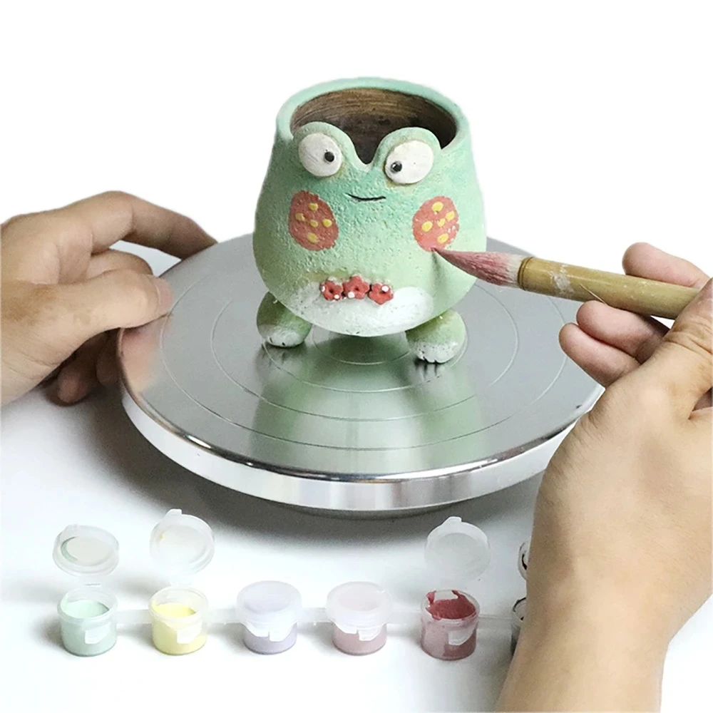 Pottery Wheel Rotating Turntable 11CM Double-Sided for DIY Clay Tools Ceramics Rotary Plate Pottery Turntable Tool