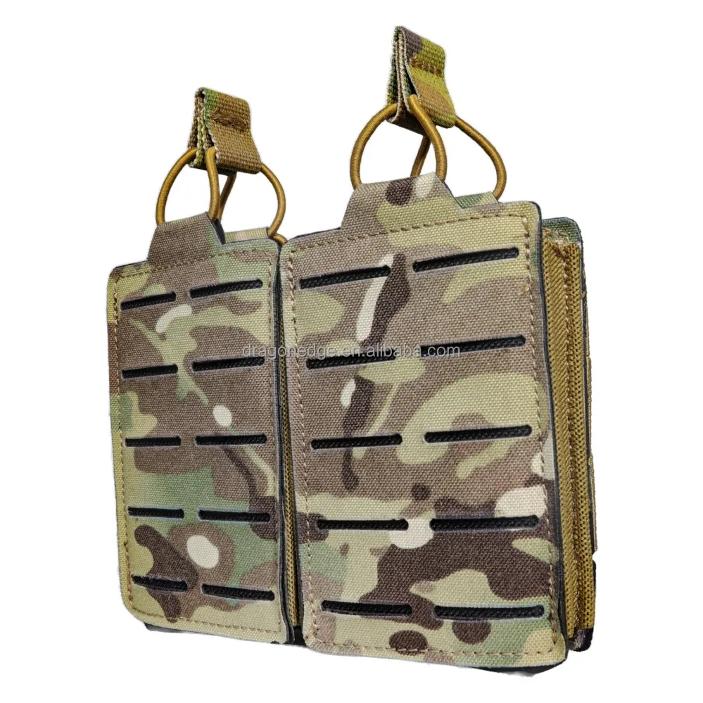 SPARK TAC Laser Cut Magazine Pouch Double Tactical Pack Camouflage Mag Pouch ,Multicam