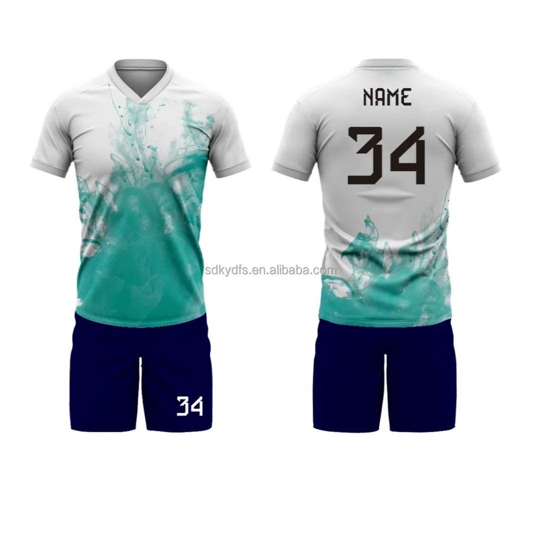 Custom Designed Kids Football Set Quick Dry & Breathable Jersey Green with Custom Team Name & Logo Printing-Wholesale
