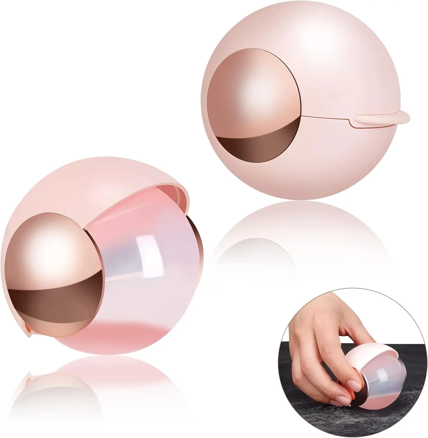 Portable Hair Remover Roller Ball for Couch and Clothes Floor Dust Wiper Pet Hair Dog Cat Transparent Sticky Roller