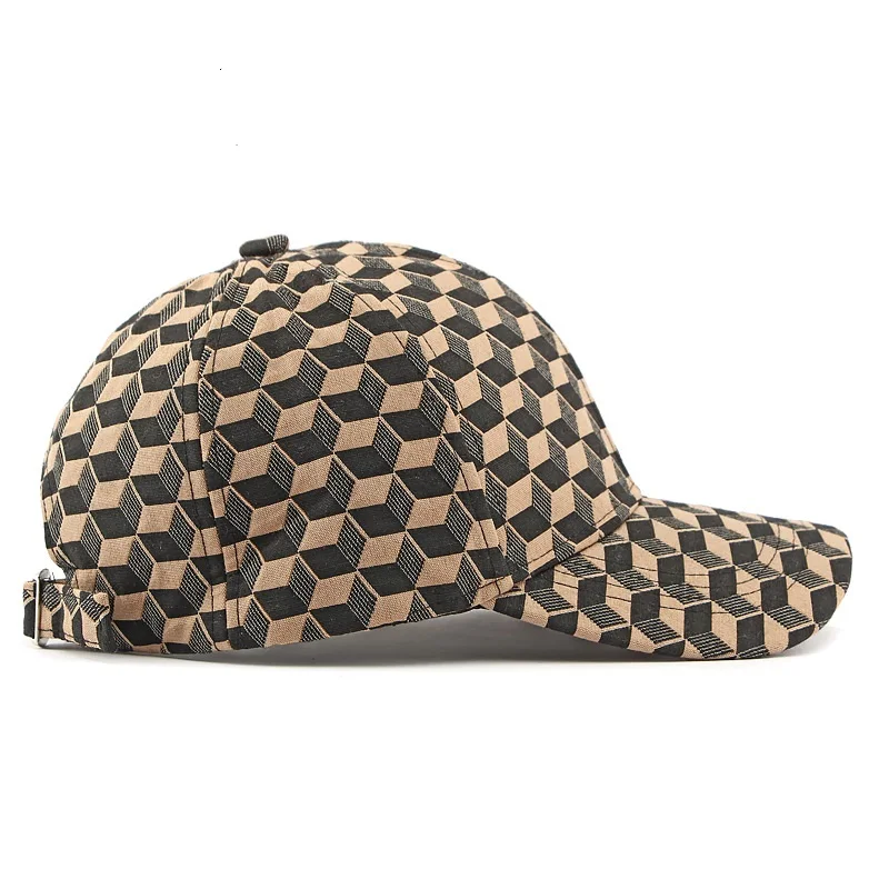 Duck tongue men new personality three dimensional square check hard top baseball cap women retro fashion caps baseball