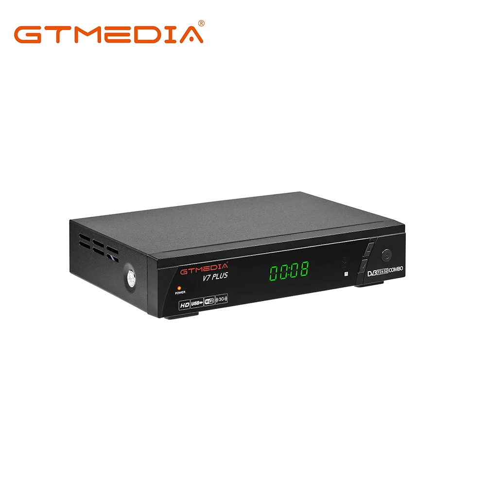 GTMedia V7 Plus DVB S2 Satellite Receiver DVB T2 decoder firmware upgrade support H.265 PowerVu,DRE & Biss key Network Sharing