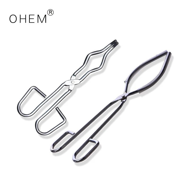Lab Chemical Use Professional Holder Crucible Tong 16 Inch Stainless Steel High temperature resistance Crucible Tongs