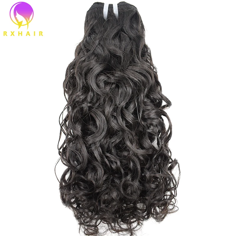 Rongxin raw virgin cuticle aligned human hair natural wave human hair bundle