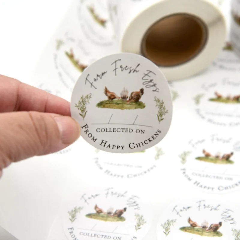 Custom Circle Decorating Stickers Roll Waterproof Round Vinyl Coated Paper Sticker Round Label Logo Stickers Custom Printing