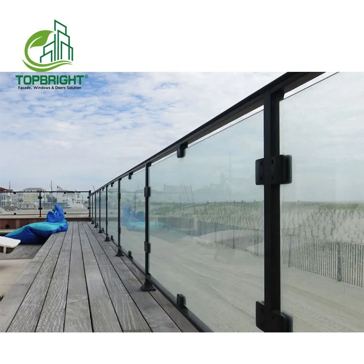 Topbright terrace safety hand railing house steel aluminum handrail roof glass staircase railing