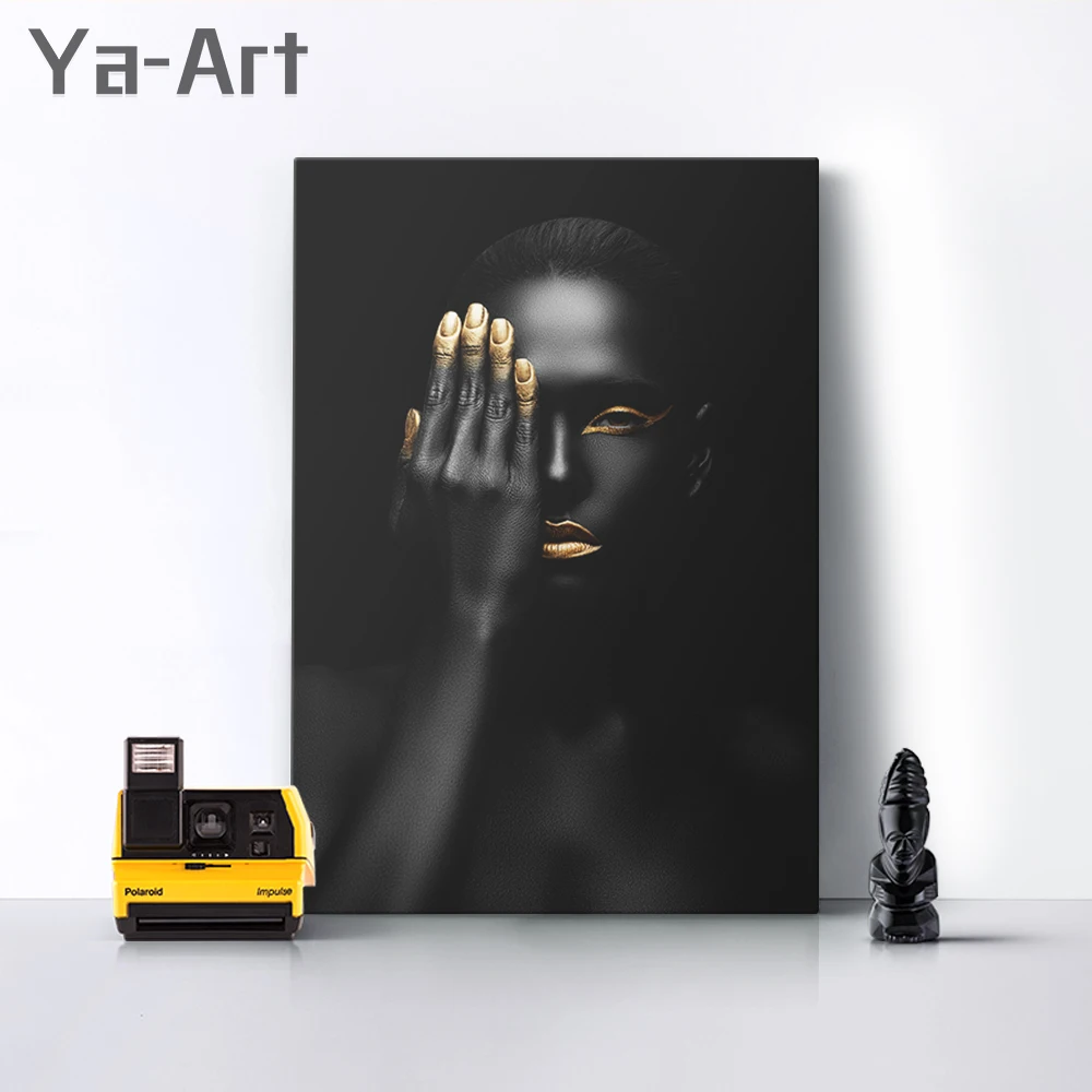 Home goods Artwork African American black women portrait art canvas prints