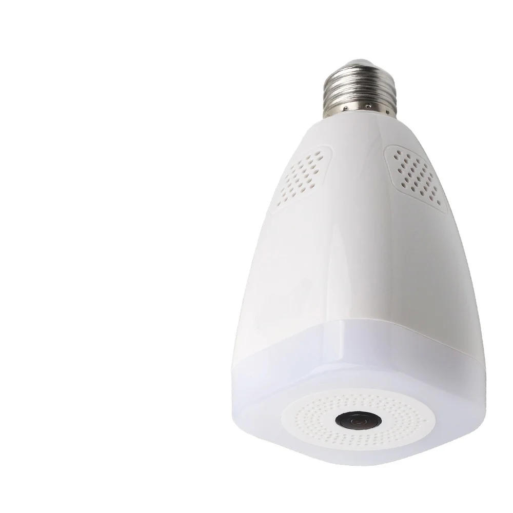 Горячая Распродажа 360 панорамная Скрытая камера видеонаблюдения 3MP Wifi IP камера с лампочкой 1080P