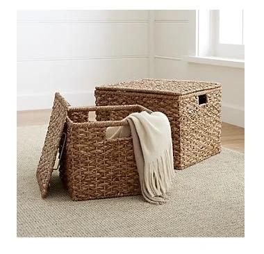 
100% Natural Straw Storage Basket - Natural Bamboo Storage Basket - Straw Basket Weaving Ms GiGi 0084974399971 