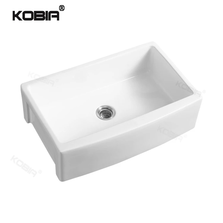 30' fancy single blow sink porcelain ceramic belfast hand finished fireclay farmhouse kitchen sink