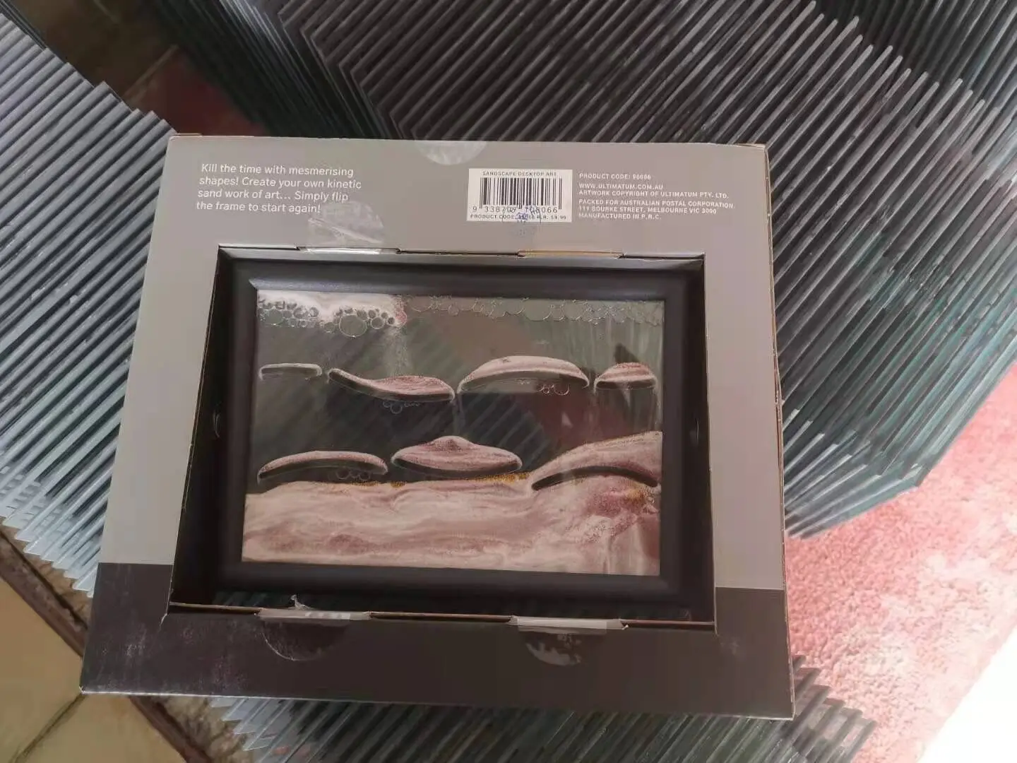 Creative Home Decoration Glass Craft  3D Dynamic Fluid Moving Sand Scenes Landscape Art in Motion Picture