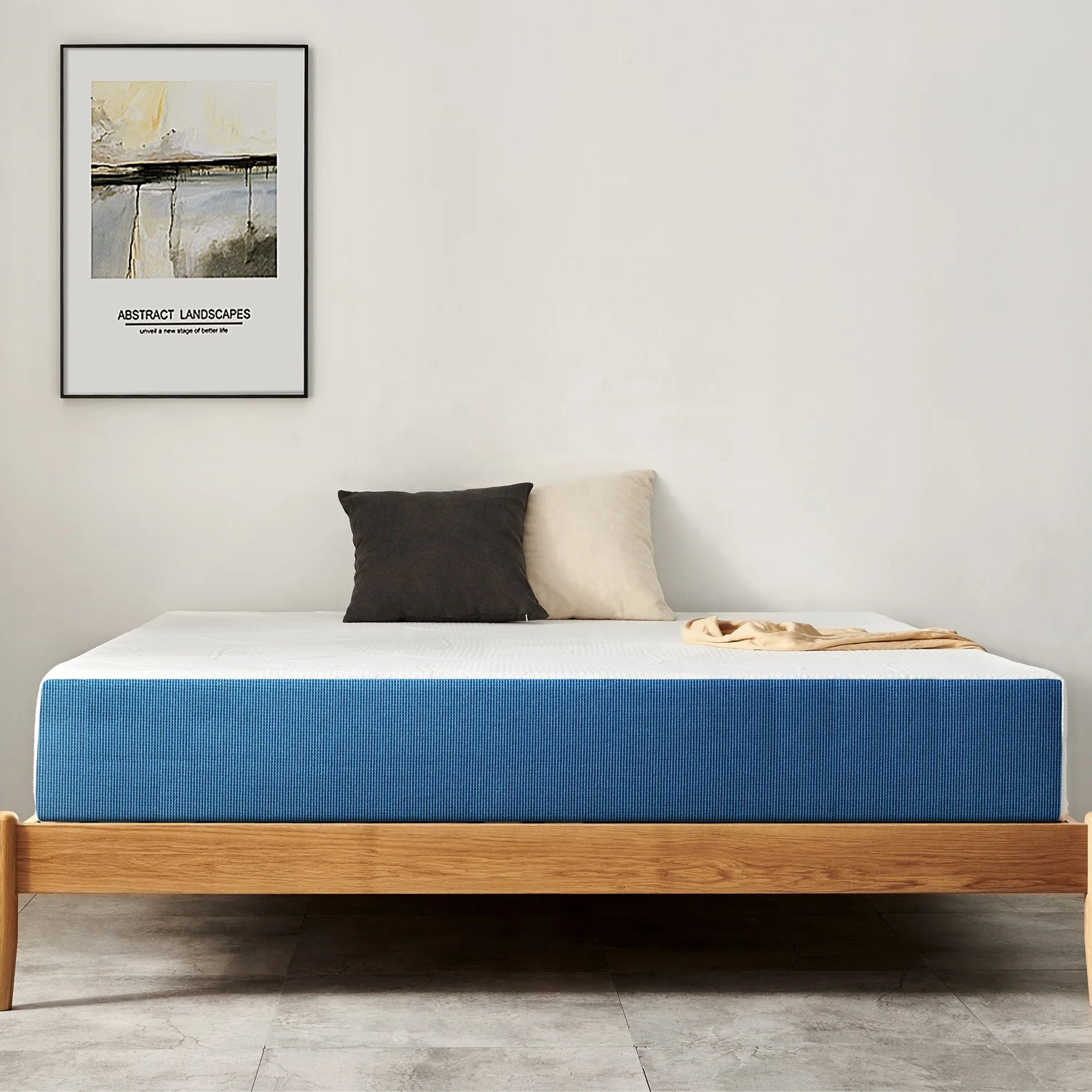 
Комфортный дешевый матрас в рулоне, оптовая продажа, Соединенные Штаты, Верхняя Пена с эффектом памяти, королевская кровать большого размера, матрасы 