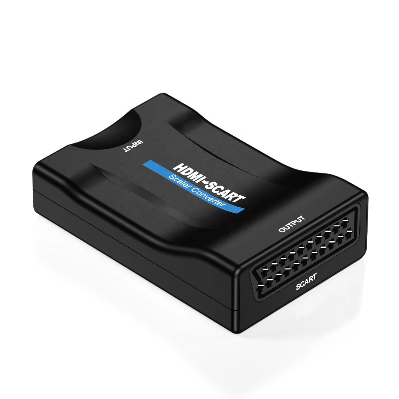 Hot Selling 1080P HTV to Scart Converter Audio Video Adapter for HDTV/DVD/Set-top Box/PS3/PAL/NTSC
