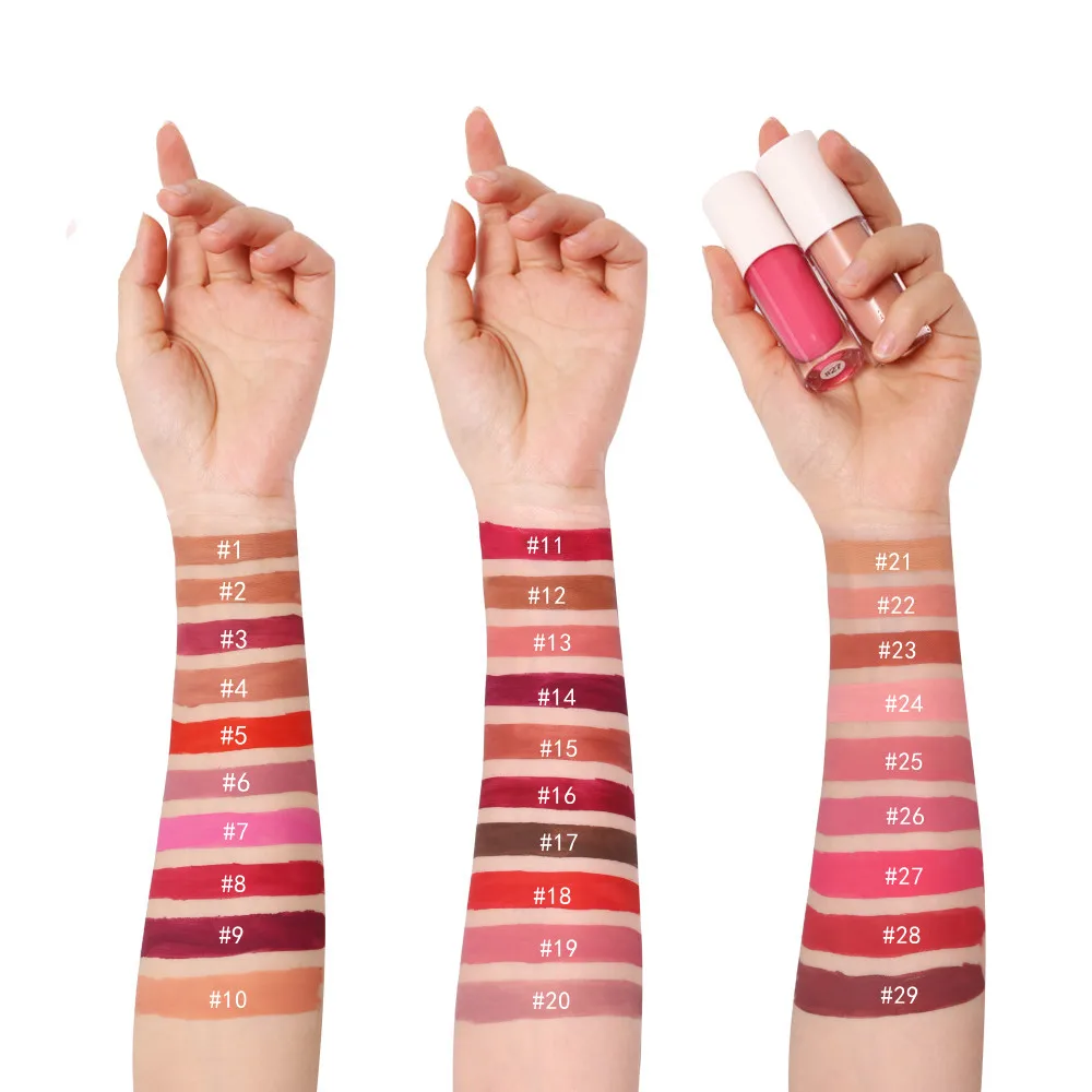 High Quality Brillos Labiales Matte Liquid Lipstick Private Label Cruelty Free Mini Lipstick Set Girls Lip Gloss Set