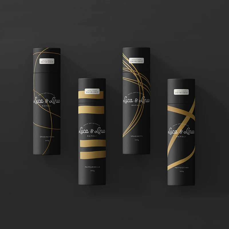 Luxury Custom  Eco Friendly Biodegradable Cardboard cylinder box Paper Tube For whiskey  Olive Oil  wine  Bottle Packaging