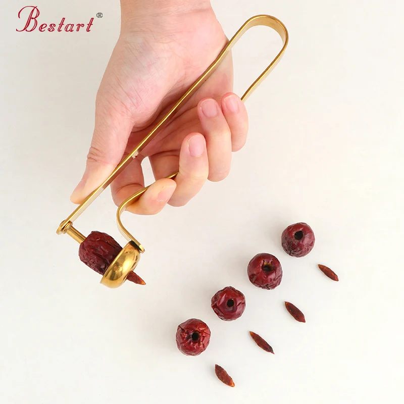 Kitchen Gadget Stainless Steel Putter Red date hawthorn Cherry Olive Plum Sheller Fruit Jujube Corer Seed Remover