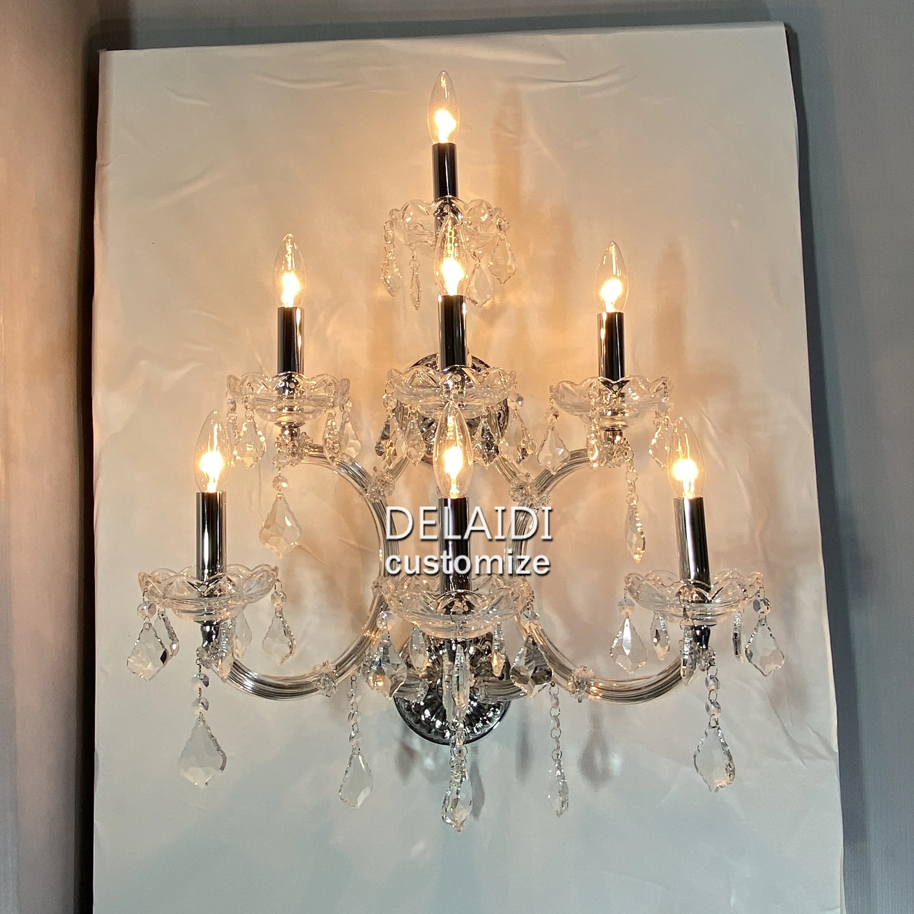 Living room dining room wedding wall sconces crystal light maria theresa wall lamp crystal
