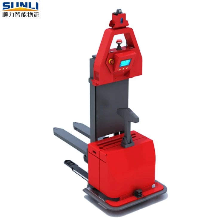 Agv Newly Electrical Stacker Forklift Voice Alert Laser Navigation Forklift Automated Guided Vehicles (AGV) Steering Wheel Drive