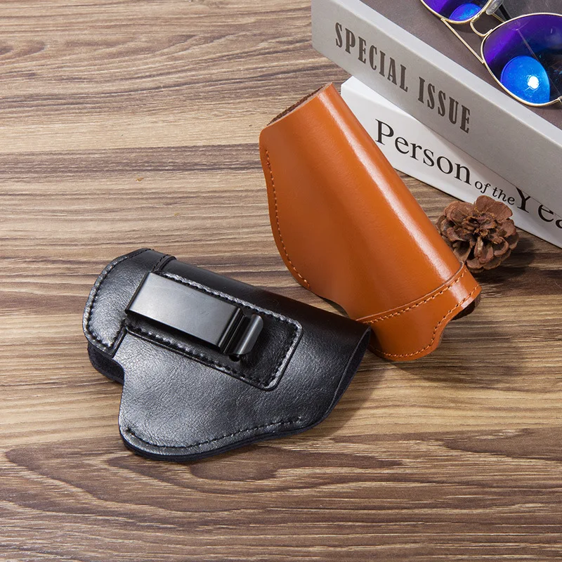 KIANG Tactical Gun Holster Leather Gun Carry Case Concealed Belt Holsters Carrier