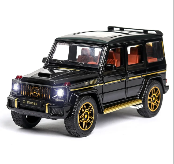 XLG1:24 шкала G63 внедорожник усовершенствованная модель автомобиля имитация звука и света игрушечный автомобиль