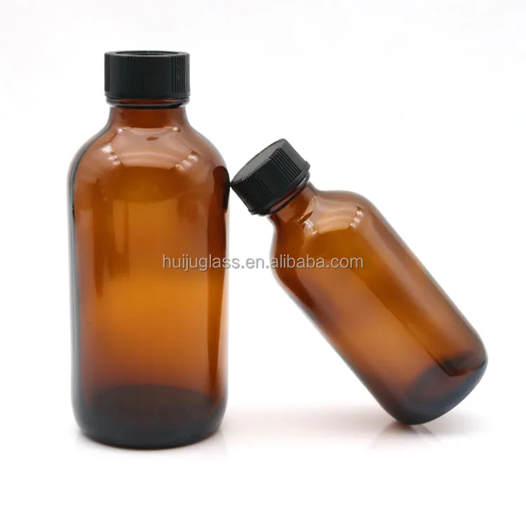 250ml 60ml 120ml 30ml 15ml round amber boston glass storage bottle