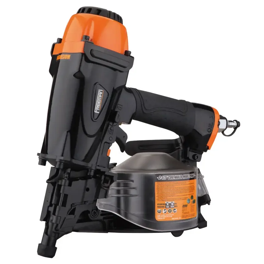 Freeman Magnesium CN65 15 Degree 2-1/2'' Pneumatic Coil Framing Nailer 65mm Air Siding Nail Gun for