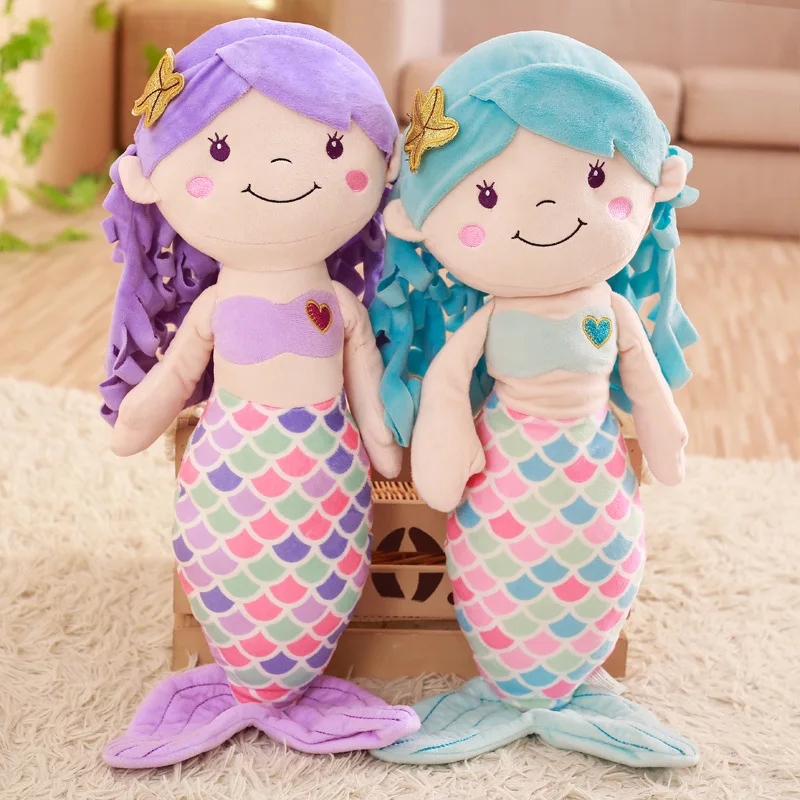 30cm Blue / Purple Mermaid Plush Doll Lovely Stuffed Mermaid Dolls Sea Animal Toys Lovely Gifts for Kids